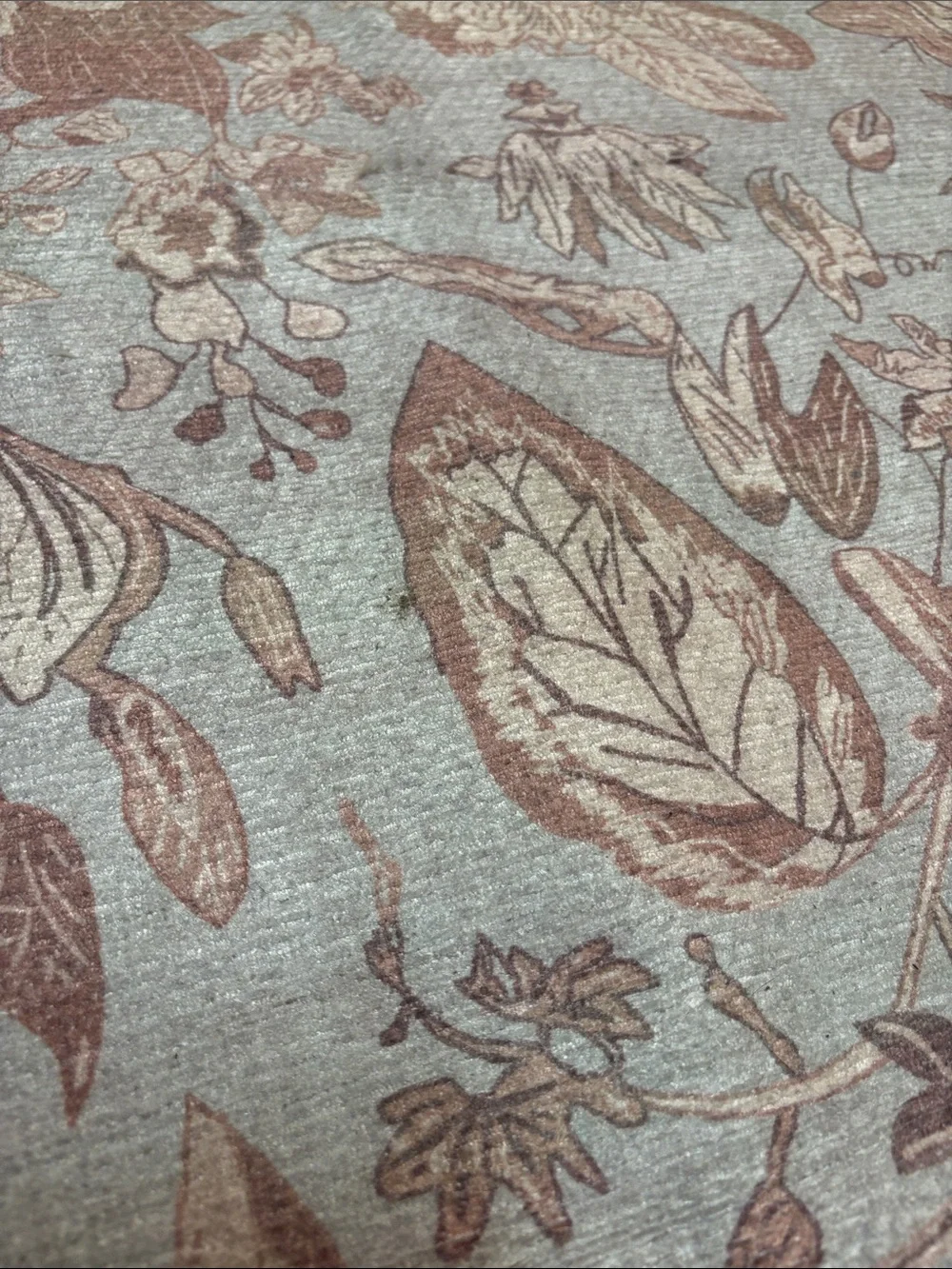 Accent Rug in Light Blue Cream, Tan, Brown- No. slip Backing